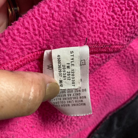 UNDER ARMOUR Hot Pink Purple Accents Zip Long Sleeve Fleece Jacket Womens Medium - Picture 12 of 16